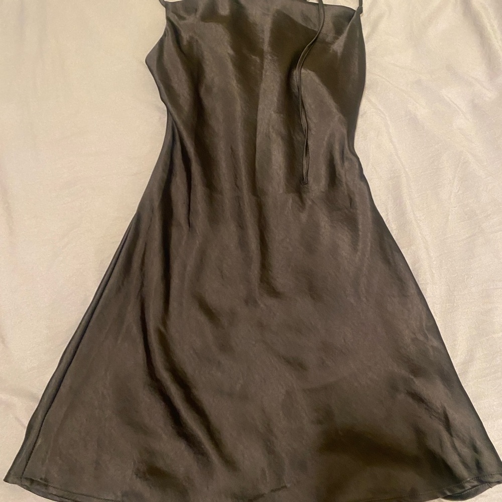 Oak & Fort mini black slip dress (XS)